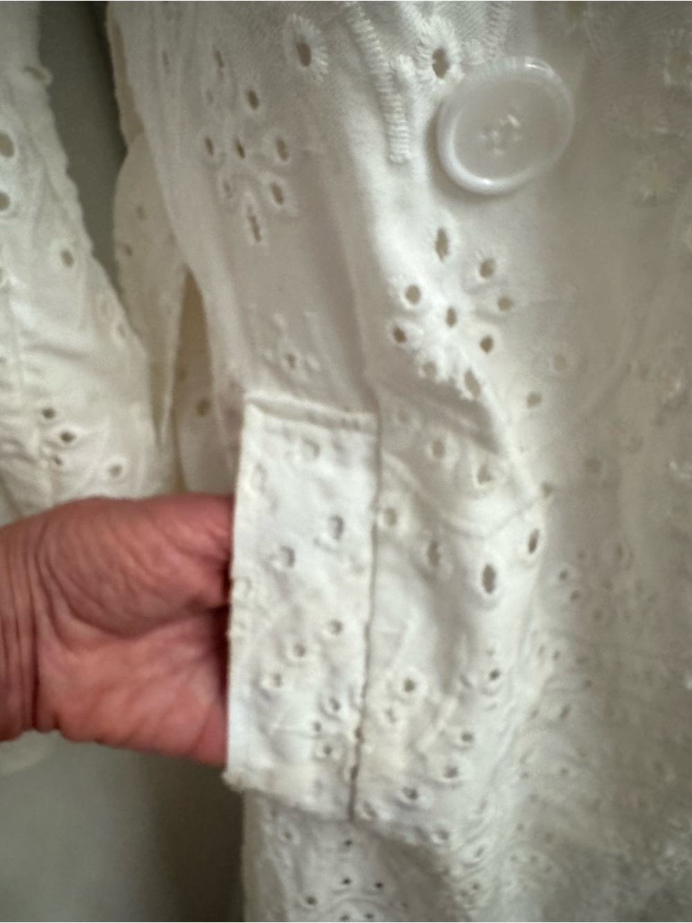 Gorgeous Avec Les Filles White Eyelet Wrap Trench Coat/Dress - Picture 8 of 12